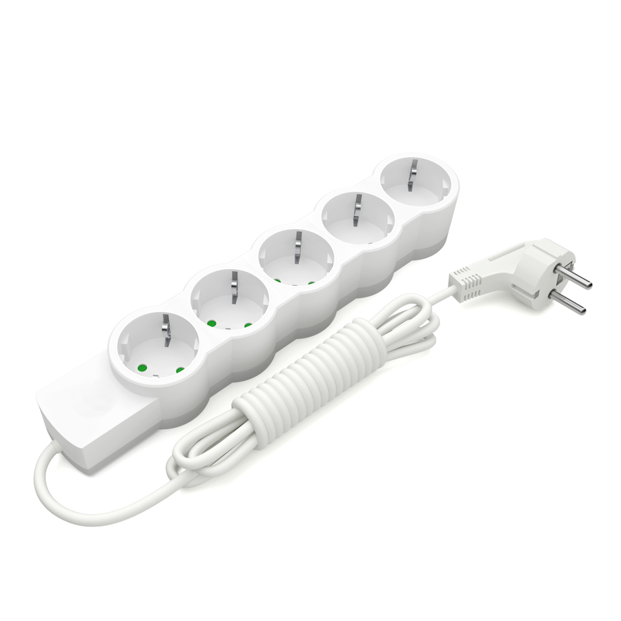 Подовжувач блоковий ELECTRUM 5 розеток 3 м з заземленням (C-ES-1542)